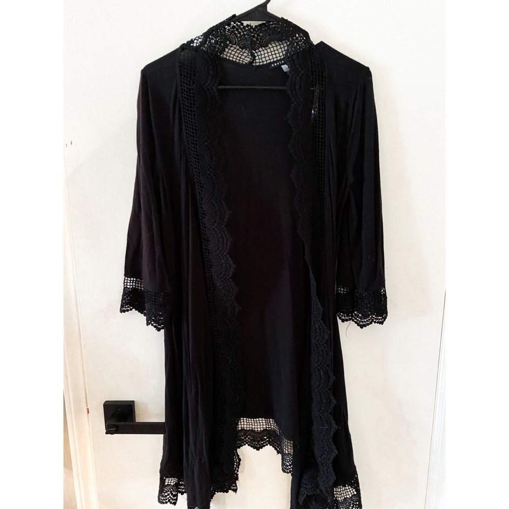 Lace trim cardigan